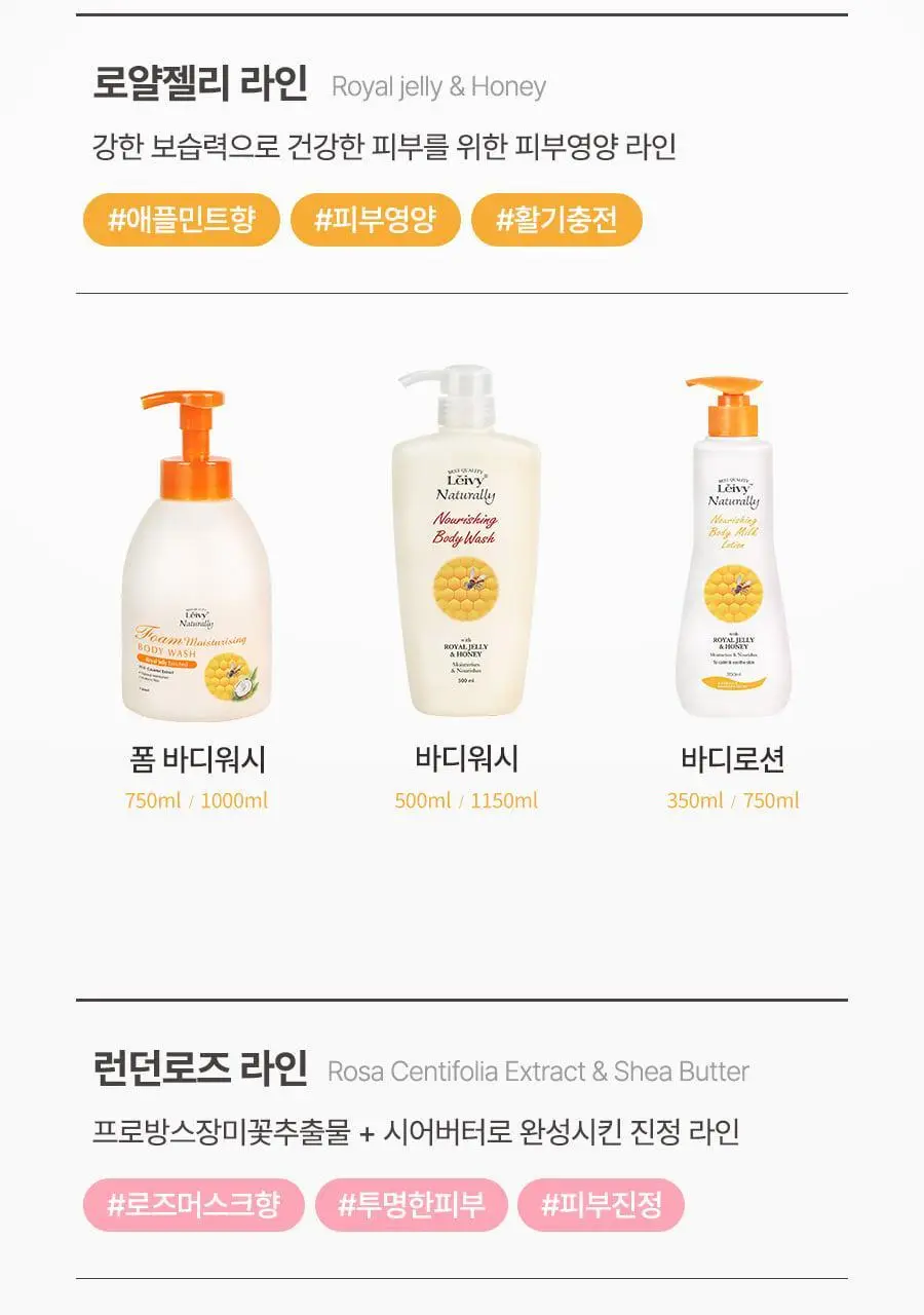 [2초에1개판매] 레이비 퍼퓸 바디로션 350ml 4종 택1 (산양유/라벤더/로얄젤리/런던로즈) 상세페이지 49